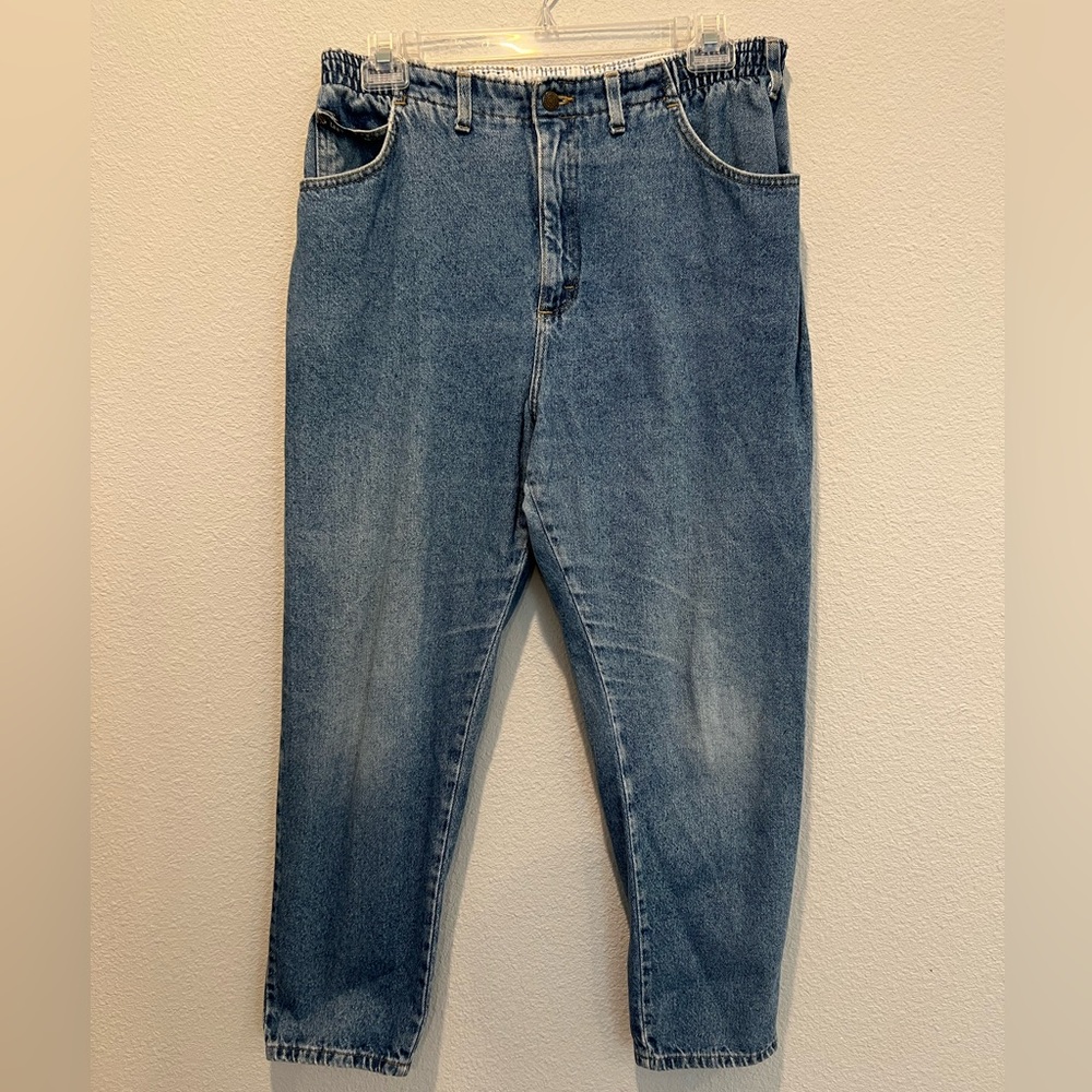 Vintage Lee Mom Jeans Faded Baggy High Rise Barrel Leg 80s Size 18W P